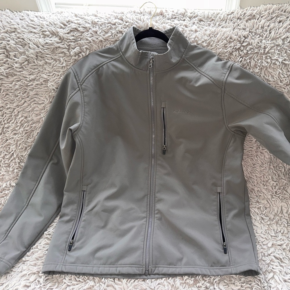 RedHead Gray Windbreaker Jacket with Stand-Up Collar